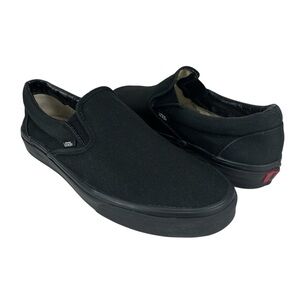 Vans Men’s 10.5 | Women’s‎ 12 Black Classic Slip-On Canvas Skate Shoes